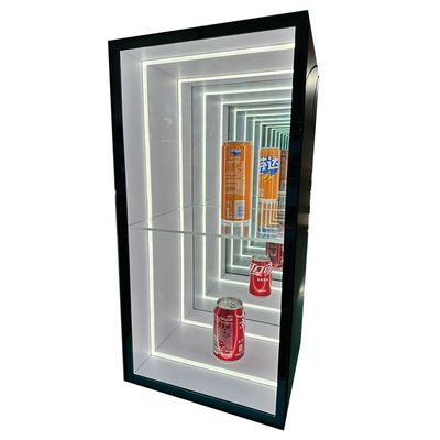 Προσαρμοσμένο μέγεθος Infinite Magic Mirror Display Cabinet για διακόσμηση εμπορικών καταστημάτων