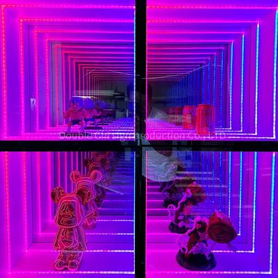 Προσαρμοσμένο μέγεθος Infinite Magic Mirror Display Cabinet για διακόσμηση εμπορικών καταστημάτων