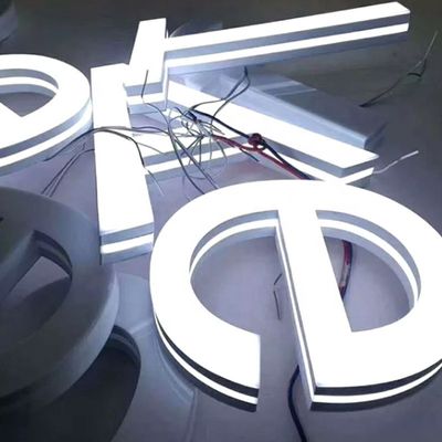 Προσαρμοσμένες εξωτερικές φωτισμένες πινακίδες καναλιού φωτισμένη ακρυλική πινακίδα για διαφήμιση
