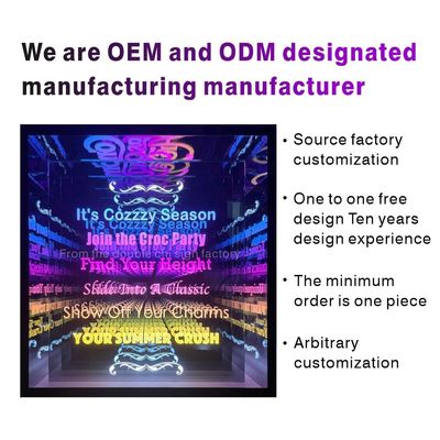 Προσαρμοσμένο πάχος RGB LED Neon Letters Table για το 2023 Video Light LED Wall 3D Letter Sign