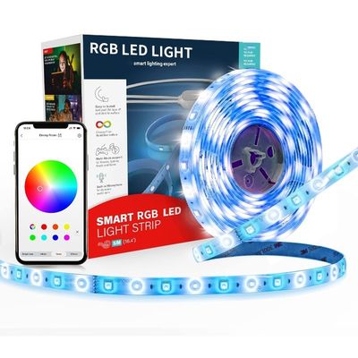 Wifi Smart Πολυχρωματικό 5m 12v 5050 RGB LED Strip Light για Προσαρμόσιμο Οικιακό Φως