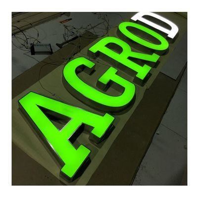 Υψηλής φωτεινότητας LED Light Up Logo Ακρυλική πινακίδα για το σταθμό λεωφορείων Εξωτερική επιφάνεια