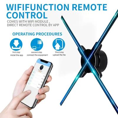 Εσωτερικό Wi-Fi 3D Hologram Fan LED Holographic Projector με τάση εισόδου 100-240W/AC 50/60HZ
