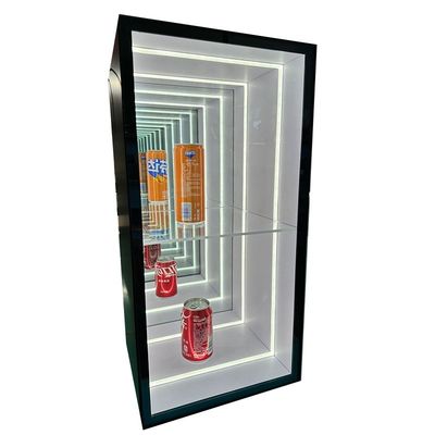 Προσαρμοσμένο μέγεθος Fashion Light Up 3D LED Infinity Mirror Display Case για Τρέντυ Αντικείμενα