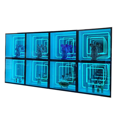 Προσαρμοσμένο μέγεθος Fashion Light Up 3D LED Infinity Mirror Display Case για Τρέντυ Αντικείμενα