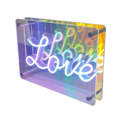 Προσαρμοσμένο LED Infinity Mirror Sign με ακρυλικό υλικό και Mini Luminous Character Design