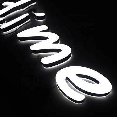 Σήμανση εμπορικού κέντρου Custom LED Backlit γράμματα με φωτισμό νεόνιο και γράμματα αλουμινίου