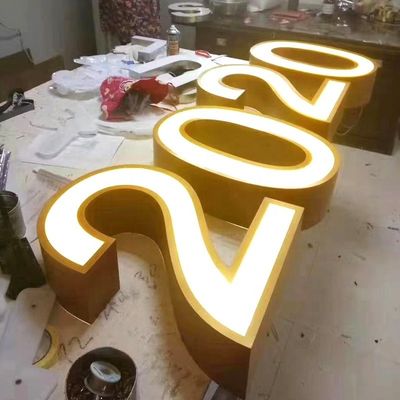 Σήμανση εμπορικού κέντρου Custom LED Backlit γράμματα με φωτισμό νεόνιο και γράμματα αλουμινίου