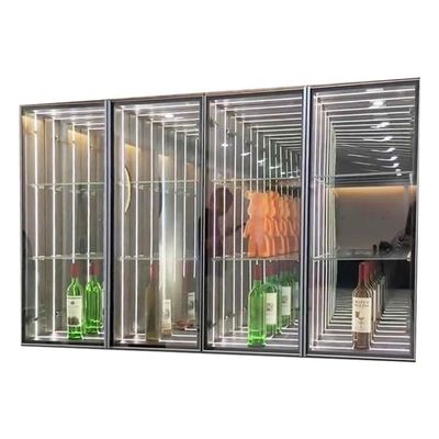 2024 Γυάλινα κοσμήματα 3D Infinity Mirror Display Case Υψηλή φωτεινότητα LED φως περιλαμβάνεται