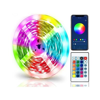 Οικία μόδας Διακόσμηση LED Strip Light 12V 50ft 15m 5050 RGB με έξυπνο τηλεχειριστήριο