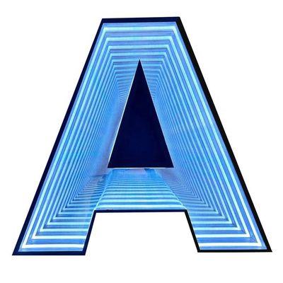Νεαρό 3D ατελείωτο καθρέφτη LED γράμμα διαφημιστικά φώτα για ακρυλικά αριθμούς σπιτιών