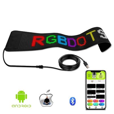 Πλαίσιο διαφήμισης LED φωτεινό Bluetooth App Control με ευέλικτη οθόνη και δερμάτινη θήκη
