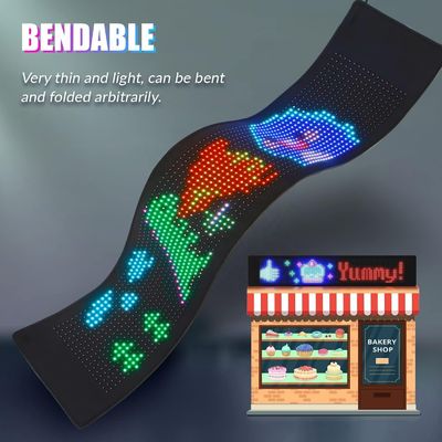 Οθόνη LED που ελέγχεται από Bluetooth App για ρούχα και σακίδια με ευέλικτο σχεδιασμό
