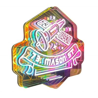 Ακρυλική οθόνη 3D ολόγραμμα LED ψηφιακή σήμανση για καθρέφτη σήμα γράμματα φωτεινό κουτί