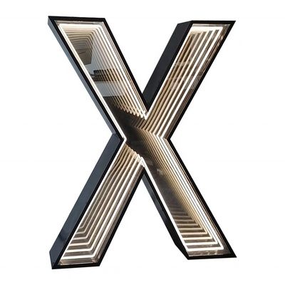 Προσαρμοσμένα σχέδια Infinity Mirror Sign 3D LED διαφημιστικές πινακίδες για διακόσμηση διαφημιστικών πινακίδων καταστημάτων