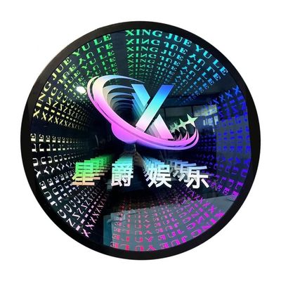 Προσαρμοσμένα σχέδια Infinity Mirror Logo Rgb Neon Sign Light Box για εσωτερική διαφήμιση