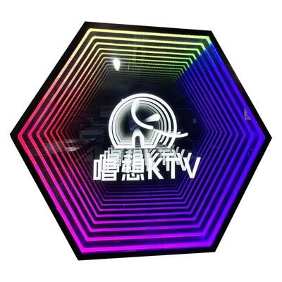 Προσαρμοσμένο 3D Infinity Mirror Μίνι RGB Ακρυλικό Σημάδι Νεονίου LED γράμματα Light Box Σημάδι