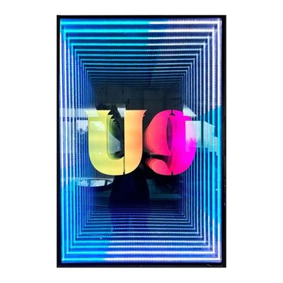 Προσαρμοσμένο 3D Infinity Mirror Μίνι RGB Ακρυλικό Σημάδι Νεονίου LED γράμματα Light Box Σημάδι