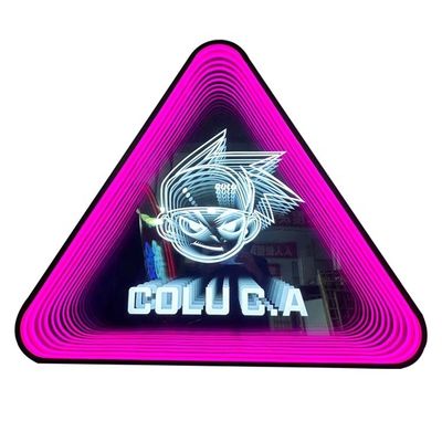 Ακρυλικό Custom 3D LED Track Channel Letters Neon Mirror Infinity LED Σημείωση φωτισμού