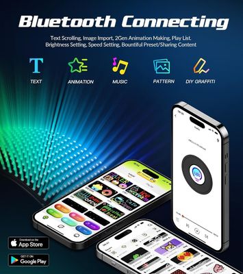 390x107/672x122/390x187/672x218mm LED σήμα για αυτοκίνητα App Control Ευέλικτο LED πίνακα μήτρας