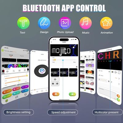 390x107/672x122/390x187/672x218mm LED σήμα για αυτοκίνητα App Control Ευέλικτο LED πίνακα μήτρας