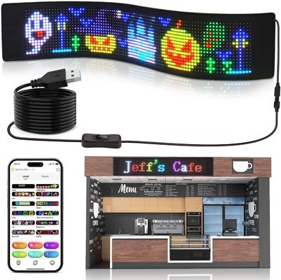 Ευέλικτη οθόνη LED Πίνακες μήτρας HD πλήρες χρώμα Ελέγχου APP μαλακό πίσω παράθυρο σήμα αυτοκινήτου