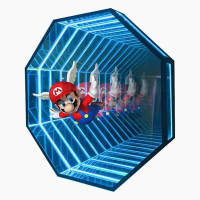 Ολόγραμμα 3D Αβύσσων Καθρέφτης LED Λωρίδες φωτεινής πηγής Ολόγραμμα ανεμιστήρα Διαφήμιση φωτεινά κουτιά