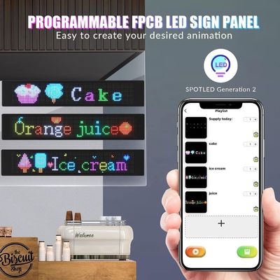 Προσαρμόσιμη σήμανση αυτοκινήτου με LED Store με έλεγχο εφαρμογών 5mm Pixel Pitch Panel Μέγεθος 672x122mm
