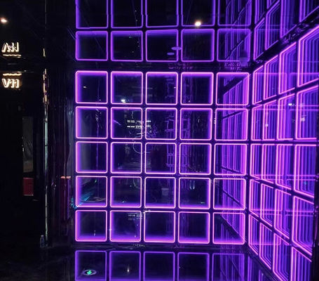 Ολόγραμμα 3D Αβύσσων Καθρέφτης LED Λωρίδες φωτεινής πηγής Ολόγραμμα ανεμιστήρα Διαφήμιση φωτεινά κουτιά