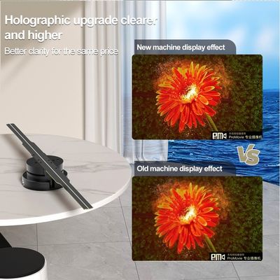 Εσωτερική 3D διαφήμιση Ολογραφικός φανατικός ανεμιστήρας 45 εκατοστών LED φωτεινή οθόνη με έλεγχο νέφους