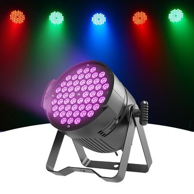 Επαγγελματικό φως LED 54*3W RGBW DMX Par Lighting με ακουστική ενεργοποίηση IP20