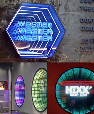 Προσαρμοσμένα 3D Hologram Fan Infinity LED καθρέφτες με 300000 ώρες ζωής