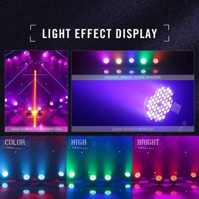 Διαφωτισμός γάμου ντίσκο DMX Par Light με τηλεχειριστήριο LED 54 * 3W Φως σκηνής