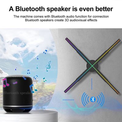 Λειτουργία σύνδεσης 56cm 4Blades 1920*1080 5mm Pixel Pitch 3D Hologram Fan για διαφήμιση