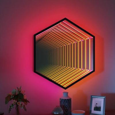 Εσωτερικό 3D Alphabet Mirror Logo Ακρυλικό LED διακόσμηση με υλικό από ανοξείδωτο χάλυβα