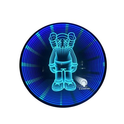 Εργατικό σήμα LED 3D από ανοξείδωτο χάλυβα για το Melaleuca Mirror Tunnel