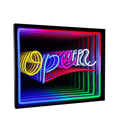 DC 12V Neon LED Infinity Mirror Ακρυλική πινακίδα για μπάρ Πάρτι Ξενοδοχείο Εμπορικό Κατάστημα Εστιατόρια