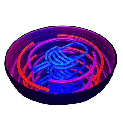 Απεριόριστο οπτικό έργο τέχνης Light Box Melle Abyss Mirror 3D Luminous Letter Logo Neon Billboard