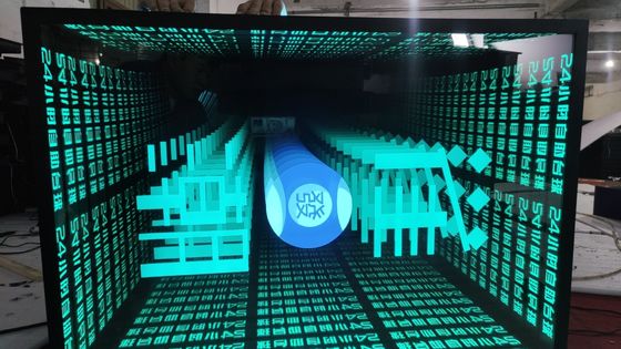 Απεριόριστο οπτικό έργο τέχνης Light Box Melle Abyss Mirror 3D Luminous Letter Logo Neon Billboard