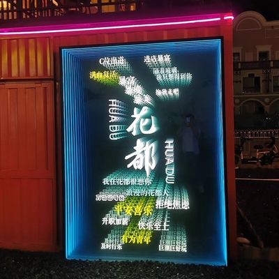 3D Abyss Mirror Neon Ακρυλικό Φωτεινά γράμματα με φωτισμό Neno Νεαρό Custom Size Σχήμα