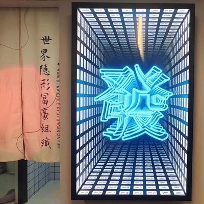 Μίνι LED και νεόνια φώτα Ατελείωτο καθρέφτη Ακρυλικά φωτεινά γράμματα με στερεοποίηση βρόχου